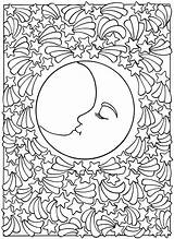 Moon Stars Coloring Pages Getdrawings Sun sketch template