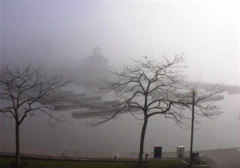 huron oh a foggy morning renders a beautiful haunting picture of