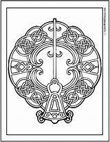 Celtic Coloring Pages Adults Printable Key Color Knot Colorwithfuzzy Getcolorings Print Irish Bell sketch template