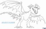 Deadly Nadder Dragon Pages Train Coloring Triple Strike Lineart Template Deviantart Sketch Skrill sketch template