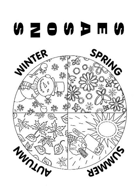 seasons coloring pages home design ideas
