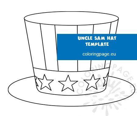 uncle sam hat template coloring page