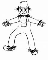Scarecrow Coloring Pages Printable Kids Scarecrows Colouring Popular Coloringhome sketch template