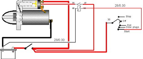 starter motor relay wiring diagram