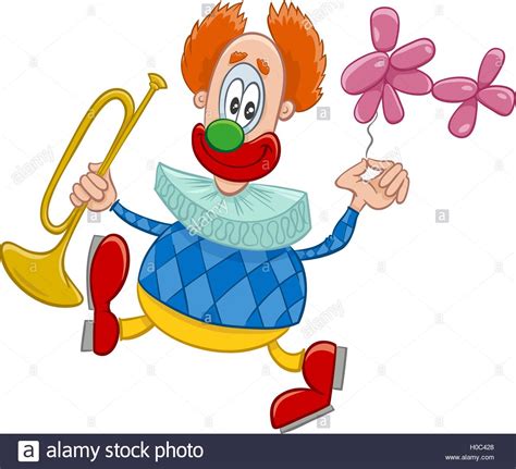 Cartoon Illustration Of Funny Clown Circus Character With