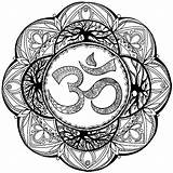 Mandala Om Symbol Coloring Complex Zen Mandalas Pages Aum Patterns Mantra Adults Color Stress Hinduism Anti Most Take Time Center sketch template