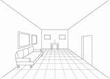 Perspektif Ruangan Titik Coreldraw Sederhana sketch template