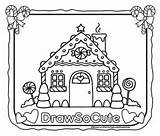 Coloring Cute Draw So Gingerbread House Pages sketch template