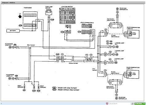 nissan  wiring diagram  taillight assembly