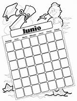 Junio Colorear Para Calendario Coloring Pages Calendar June sketch template