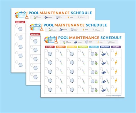 create  maintenance schedule   pool pinnacle usa