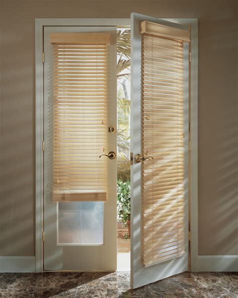 install wooden blinds  patio doors