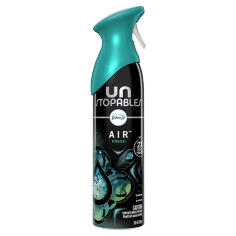 febreze unstopables odor eliminating air freshener spray fresh  ct