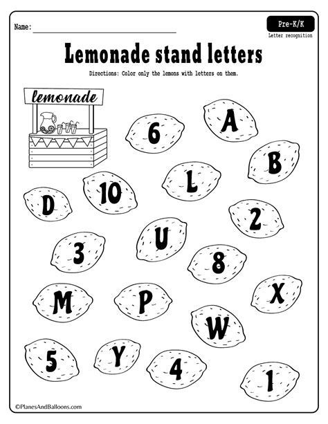 alphabet letter recognition preschool worksheets