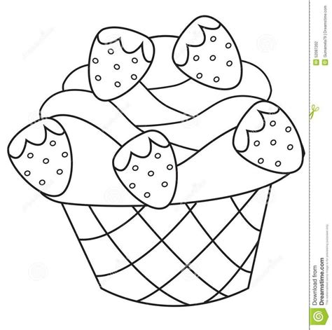 ice cream cake coloring page  file