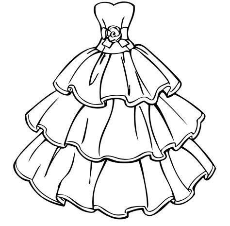 dress coloring pages at free printable colorings