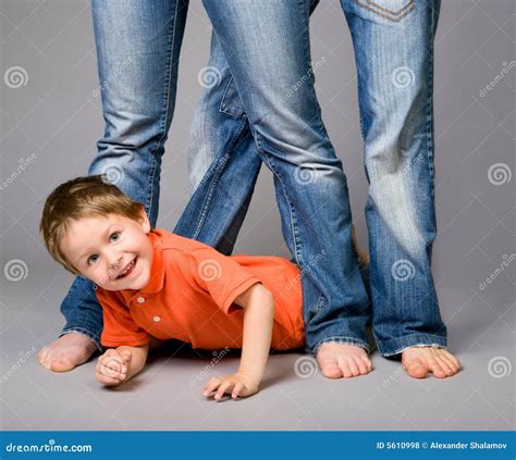 jeans family stock photo image  leisure cute blue