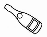 Champagne Bottle Coloring Template Coloringcrew Pages Food Color Colorear Bottles sketch template