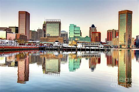 Baltimore Skyline Along The Inner Harbor Photograph By Denis Tangney Jr