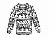 Maglione Sweater Colorare Estampado Stampato Acolore Disegni sketch template