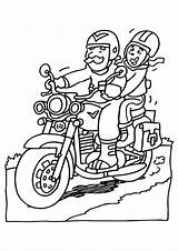 Coloring Motorcycle Pages Transportation Color Printable Sheets Large Kids Edupics sketch template