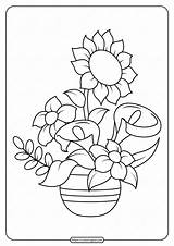 Coloring Pages Pdf Flowers Printable sketch template