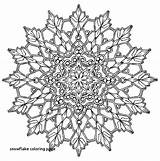 Coloring Pages Mandala Snowflake Onlycoloringpages sketch template
