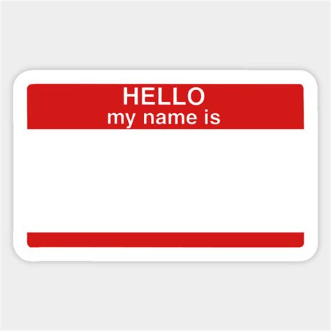 Hello My Name Is Sticker Sticker Teepublic