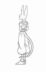 Beerus Dbz Lineart Coloring Lord Pages Deviantart Sketch Template Dbs sketch template