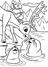 Rudolph Reindeer Nosed Rudolf Nase Roten Babbo Malvorlagen Renne Renna Rentier Nariz Desenhos Roja Nez Websincloud Ausmalbilde Focas Rentrer Veut sketch template