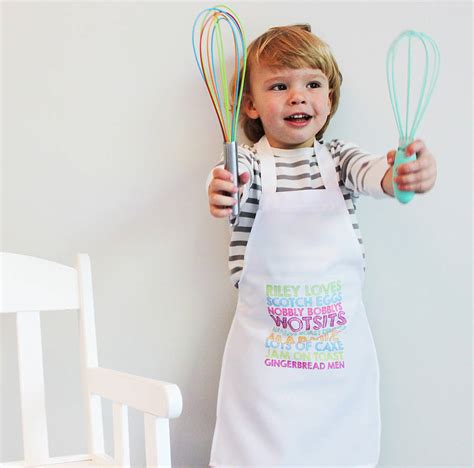 personalised childs apron  pickle pie gifts notonthehighstreetcom