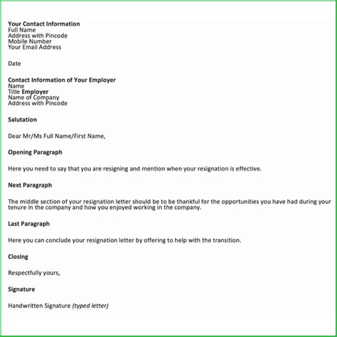 humble resignation letter sample collection letter template collection