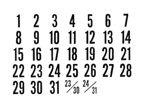 calendar font virgin wood type virgin wood type