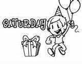 Coloring Saturday Pages Days Week Monday Wednesday Coloringcrew Happy Popular Related sketch template