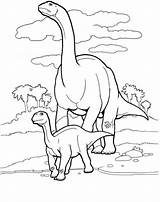 Brontosaurus Coloring Pages Kids Dino Family Printable Dinosaurus Popular Library Book Coloringhome sketch template