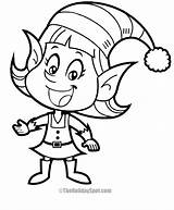 Coloring Christmas Elf Clipart Book Color Lady Transparent Webstockreview sketch template