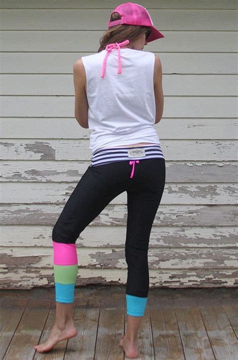 Siren X Salt Gypsy Surf Leggings In Neon Black Tropical Sun Sup Yoga