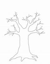 Tree Template Trunk Kids Printable Family Coloring Clipart Empty Outline Drawing Line Cliparts Crafts Paper Templates Big Print Open Color sketch template