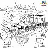 Coloring Train Pages James Thomas Drawing Christmas Sheets Print Claus Color Engine Kids Snow Colouring Santa Tank Worksheets Printable Friends sketch template