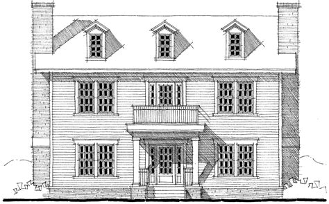 center hall colonial house plan td architectural designs house plans