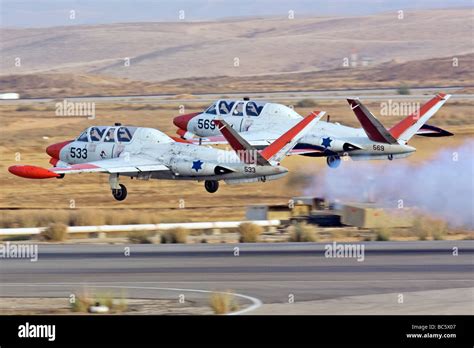 israeli air force fouga magister cm  aerobatics display  stock photo royalty  image