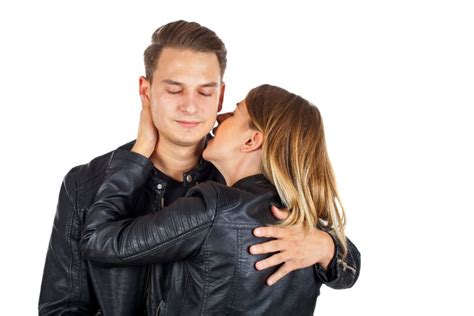 woman kissing neck body language central