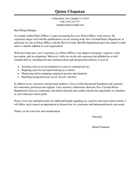 police chief cover letter examples tips gover