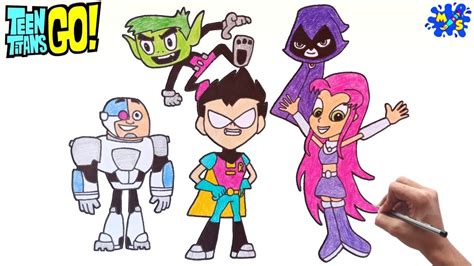 teen titans  drawing   draw teen titans   characters easy step  step youtube