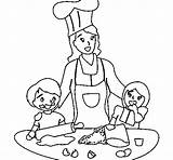 Cocinera Mom Cuoco Colorare Cocinando Cuire Imagui Madre Colorier Disegni sketch template