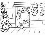 Santa Chimenea Colorear Chimney Print Navidad Dibujosonline Categorias sketch template