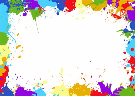 colorful splatter frame png transparent onlygfxcom