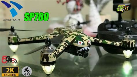 snaptain sp   wi fi fpv brushless camouflage drone  gps   unboxing youtube