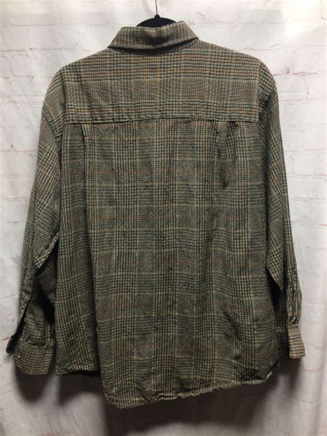 Wool Pendleton Plaid Design Flannel Shirt Boardwalk Vintage