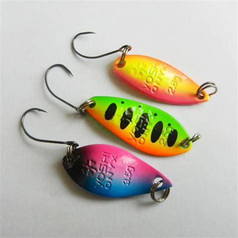 multi shapes multi sizes multi colors mini spoon lures fishing metal bait colorful lure bait